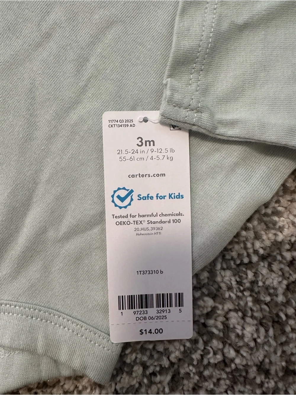 Carter’s Baby 3M I Love My Grandpa Bodysuit NWT